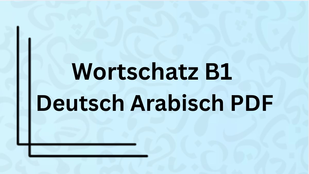 Wortschatz B1 Deutsch Arabisch PDF